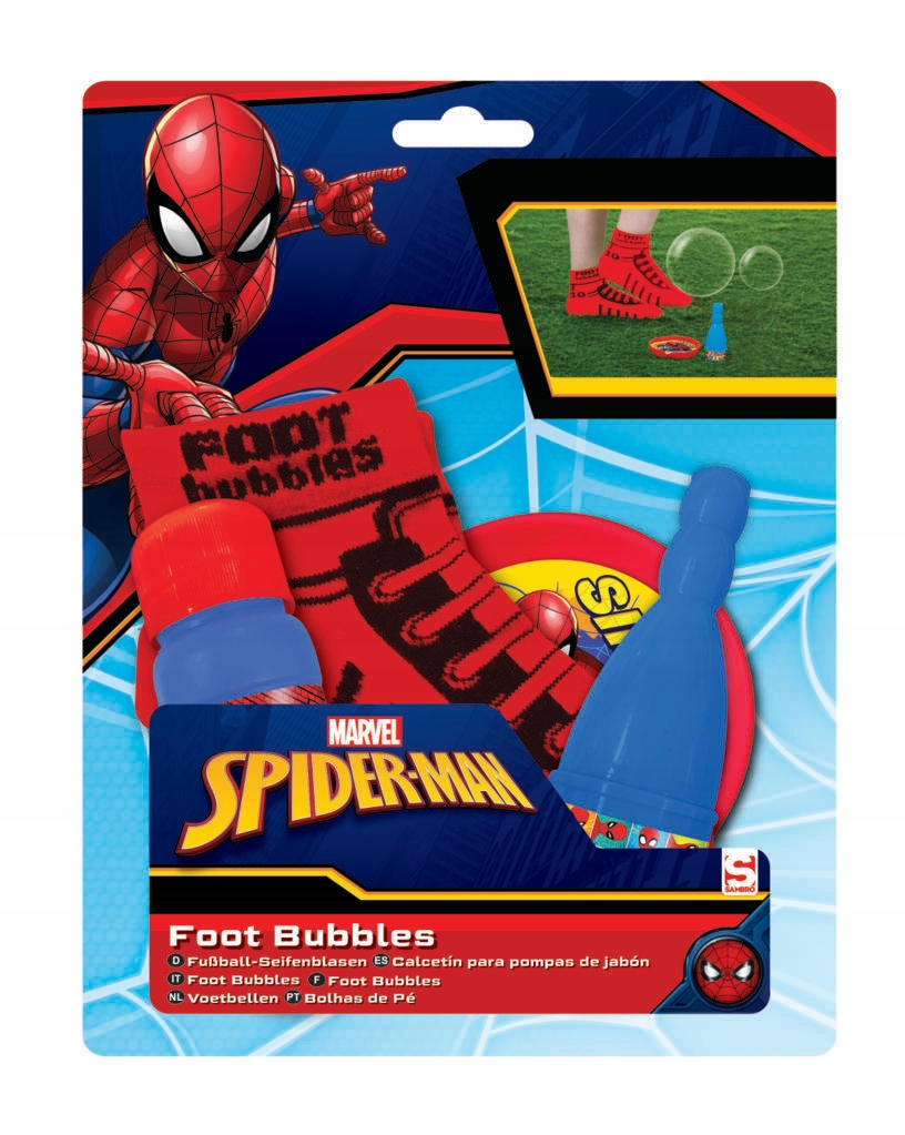 Bańki mydlane ze skarpetką Spiderman
