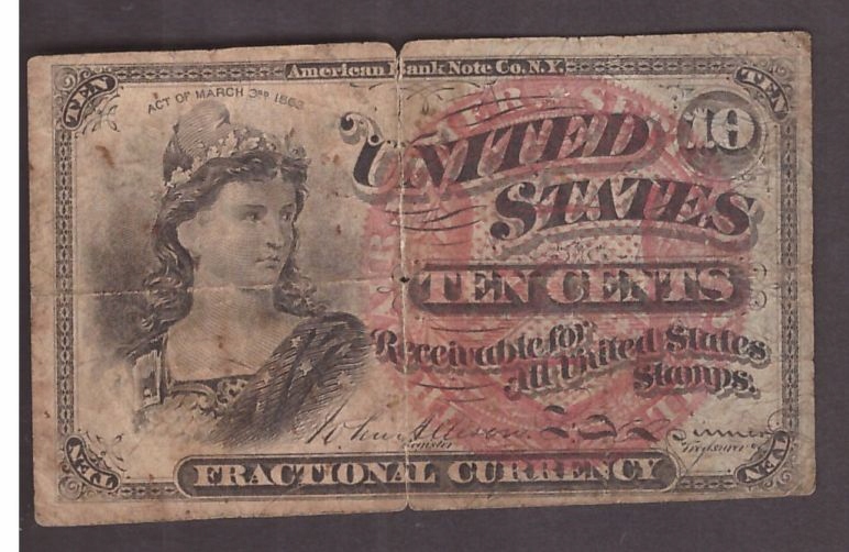 USA - banknot - 10 Cents 1863 (M6546)
