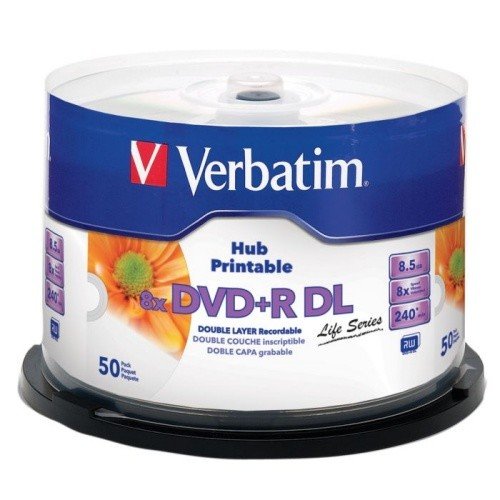 Płyty DVD+R DL 8,5 GB 8X VERBATIM PRINTABLE 50 SZT