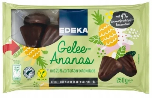 Galaretka Ananasowa w gorzkiej czekoladzie 250g DE