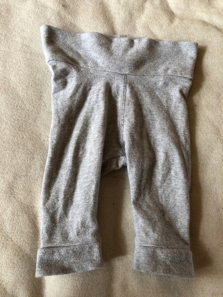 H&M HM Dżersejowe legginsy Szare 62 cm 2-4M