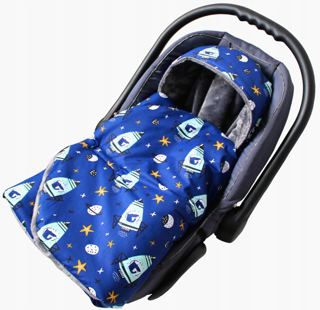 Kocyk otulacz do fotelika samochodowego nosidełka ciepły futerko TOMI