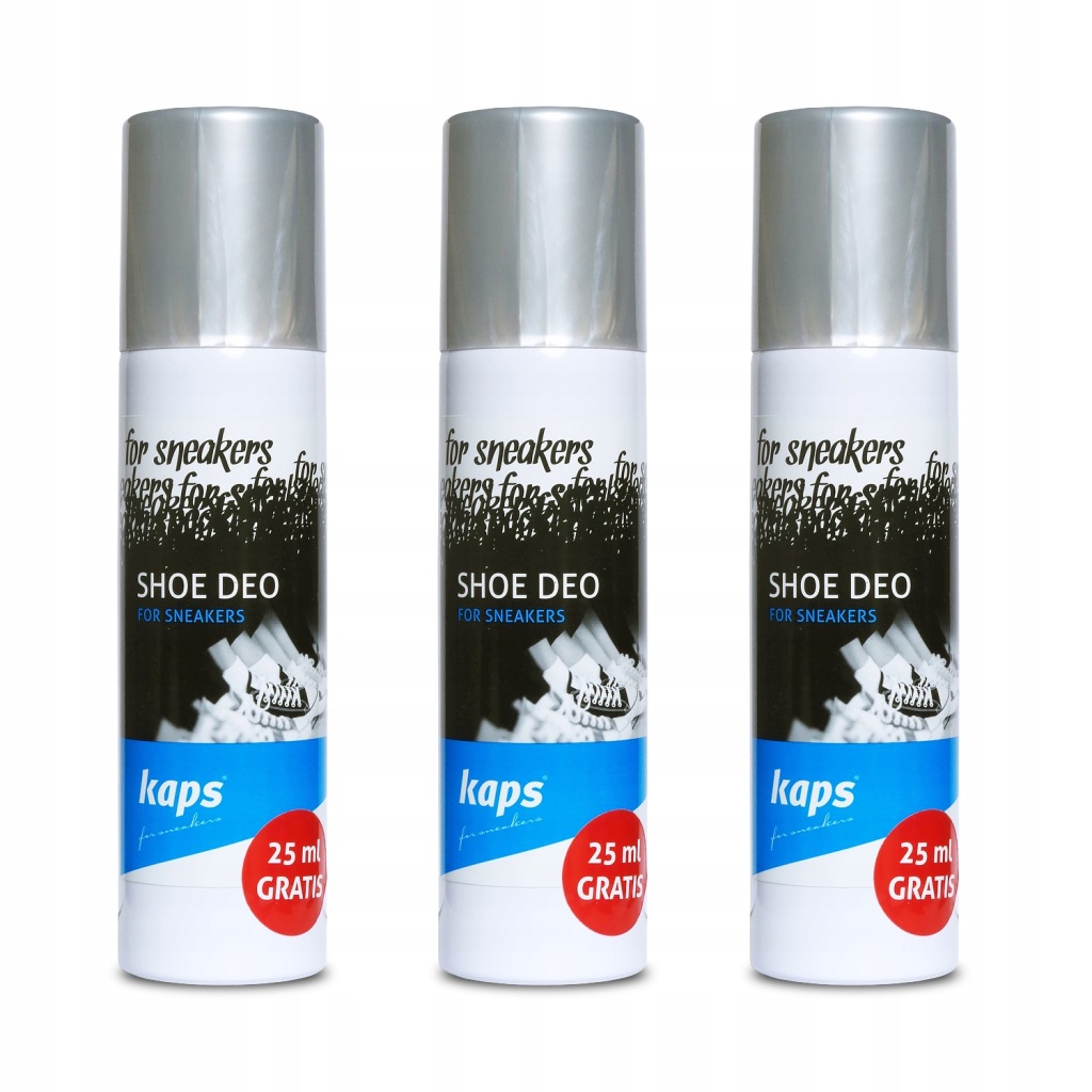 Dezodorant do butów, odświeżacz do butów Kaps Shoe Deo for Sneakers - 3 szt