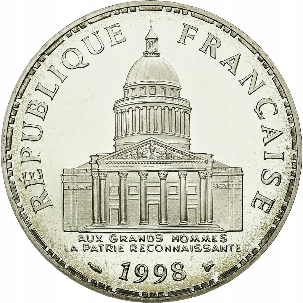 Moneta, Francja, Panthéon, 100 Francs, 1998, Paris