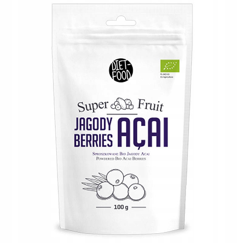 BIO JAGODY ACAI w proszku 100g DIET-FOOD