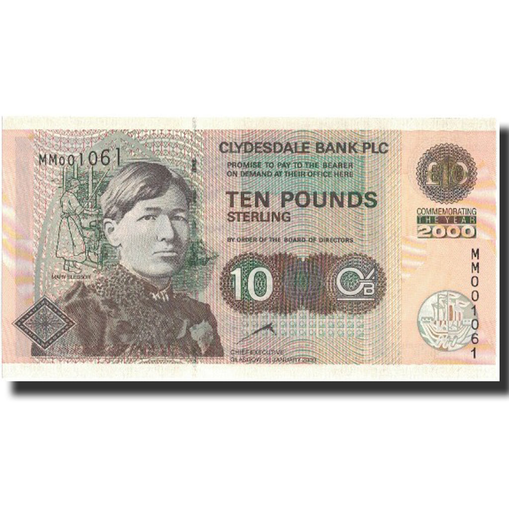 Banknot, Szkocja, 10 Pounds, 2000, 2000-01-01, KM: