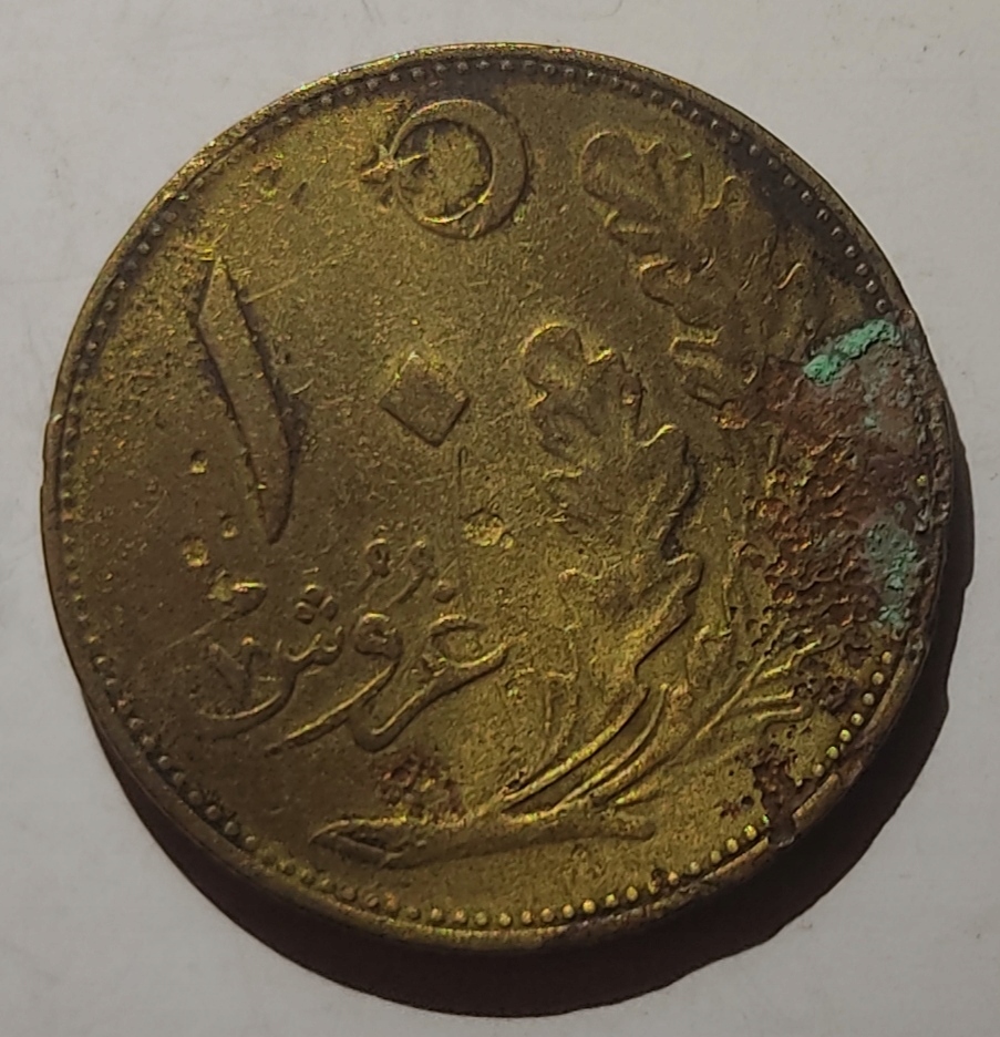 moneta Turcja 10 kuruszy 1926