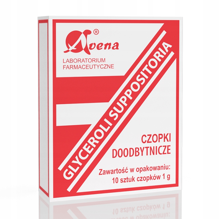 CZOPKI GLICERYNOWE GLICEROLOWE 1g dla dzieci 10szt