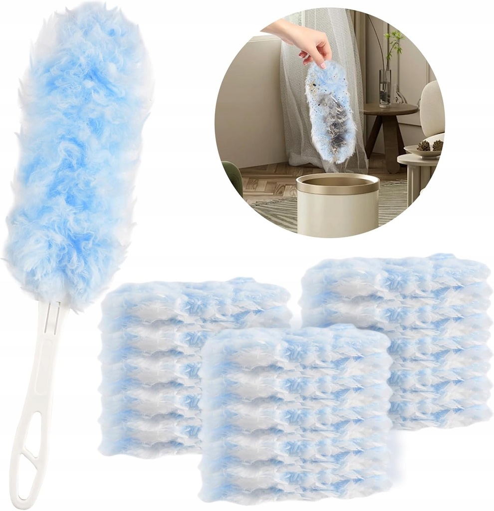 Miotełka do kurzu elektrostatyczna mini składana 30szt wkładów