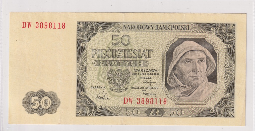 50 złotych Polska 1948 Seria DW