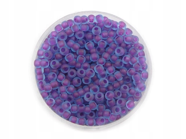 TR175 TOHO round inside-color frosted aqua-purple