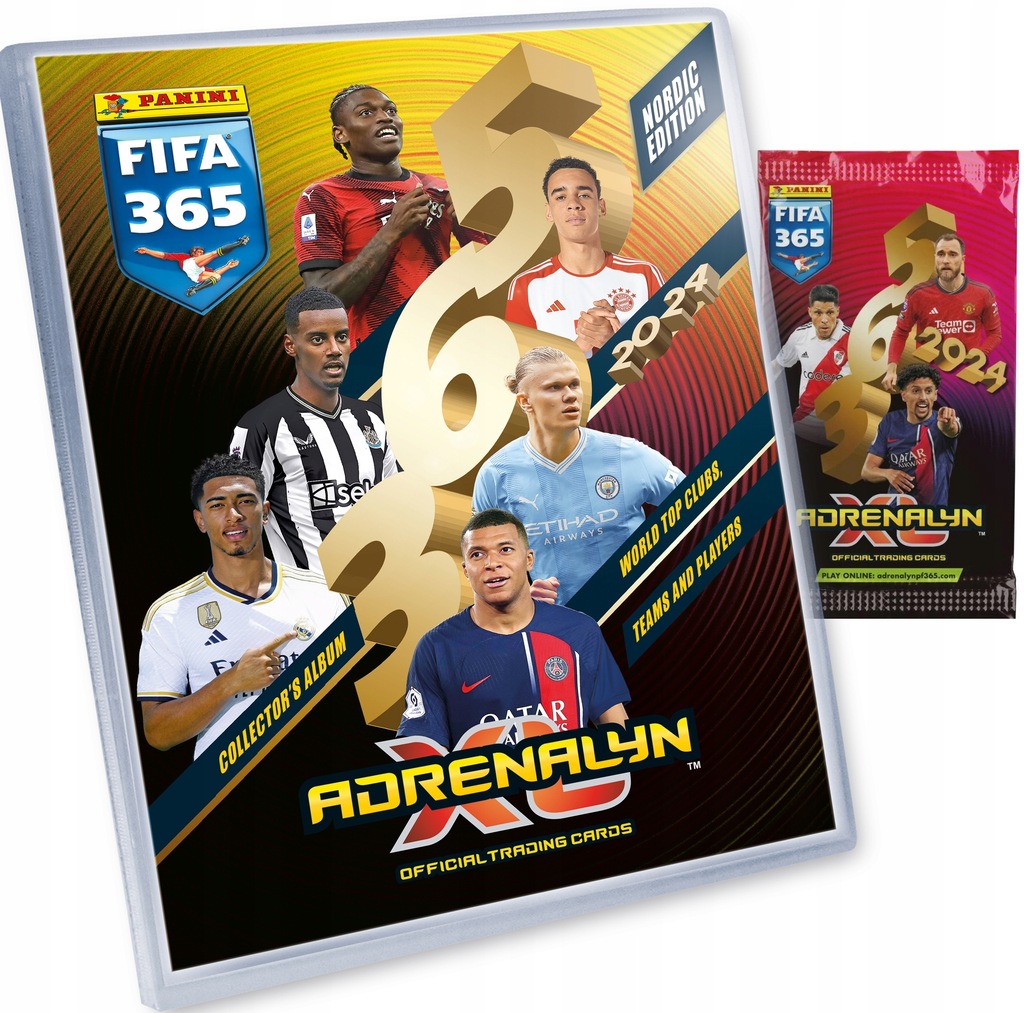 Duży ALBUM 365 FIFA 2024 + saszetka karty piłkarskie panini adrenalyn XL