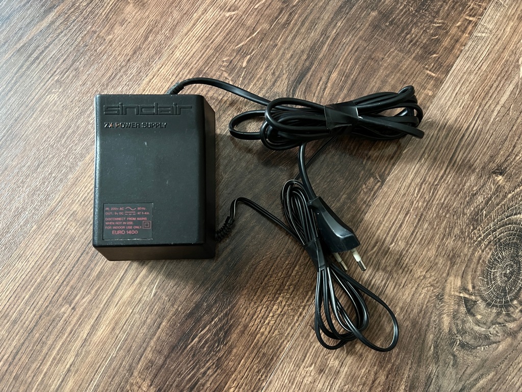 Oryginalny zasilacz SPECTRUM / SINCLAIR 9V DC - AT 1.4 A