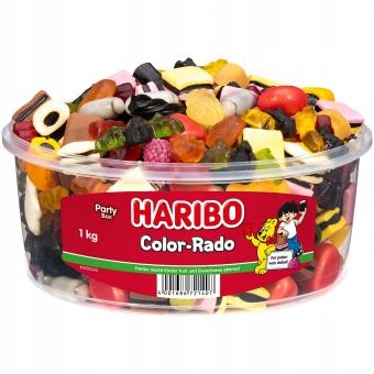 Żelki Haribo Color-Rado Lukrecja Owocowe Mix Smaków 1kg DE