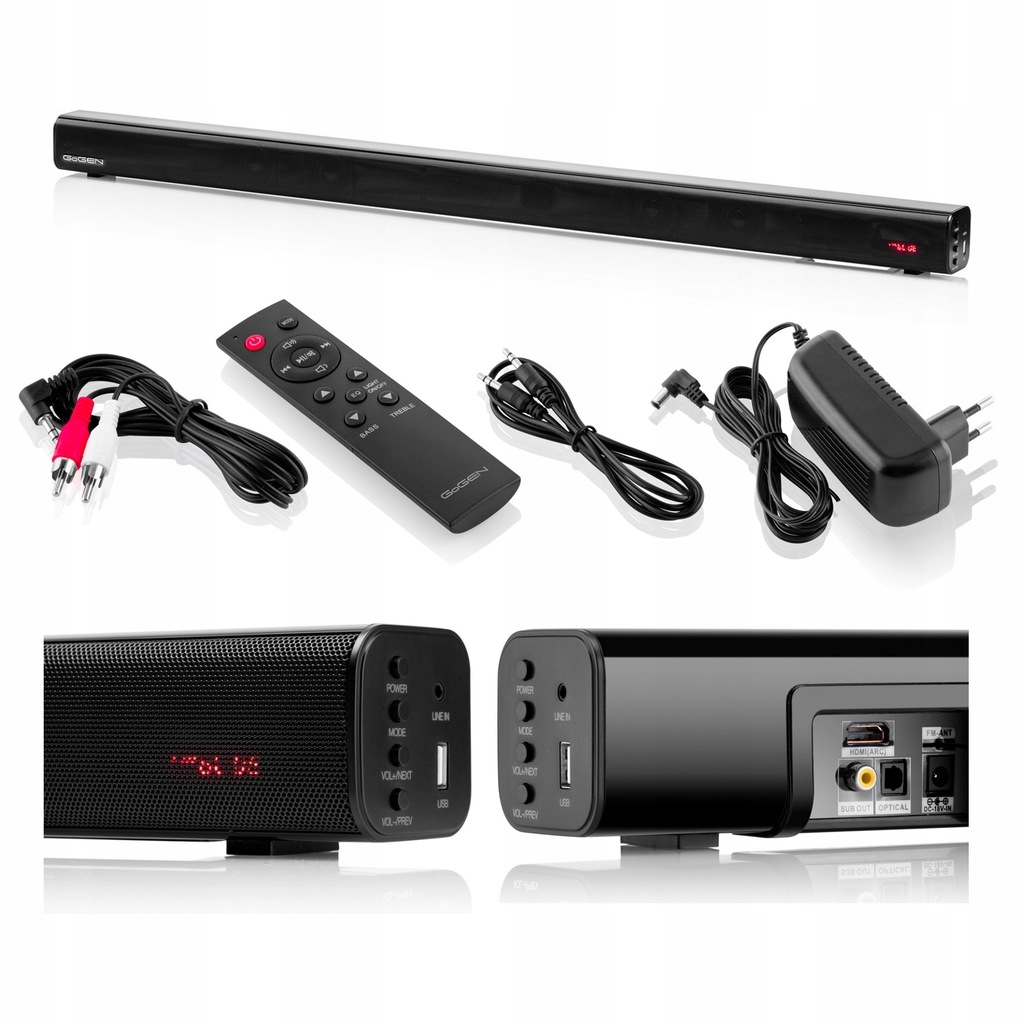 Soundbar Głośnik Bluetooth GoGEN USB HDMI Radio 9939974214