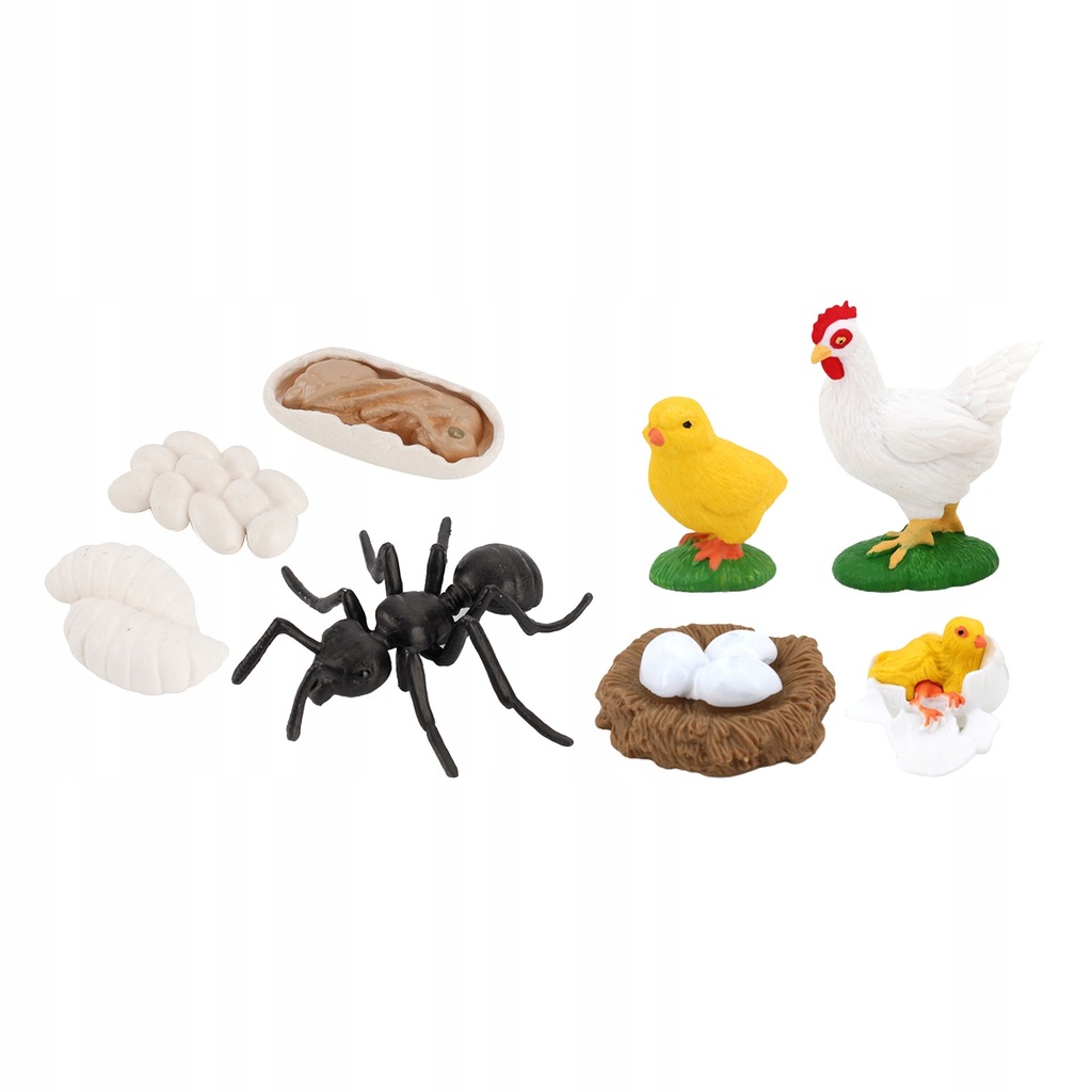 gamchiano Realistic Animals & Chick Growth Cycle Model Life Cycle Figurines