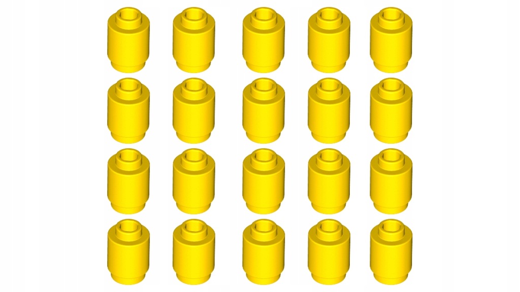 LEGO 3062b walec 1x1 Yellow 20 szt. NOWE