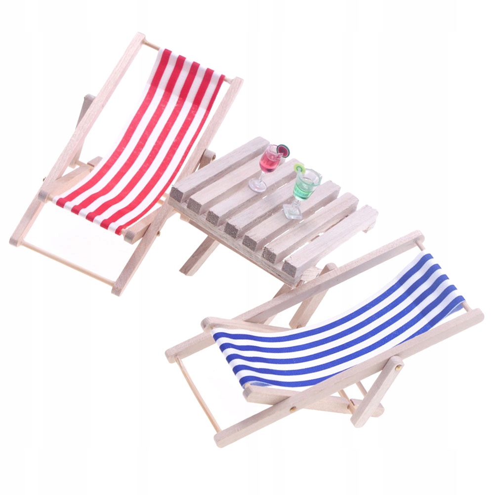 MINI LEŻAK PLAŻOWY MODEL DEKORACYJNY SKŁADANY