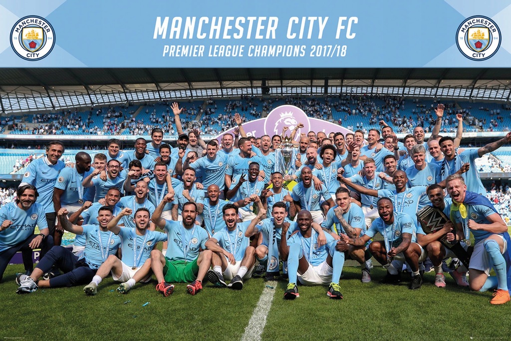 Manchester City Premier League - plakat 91,5x61 cm