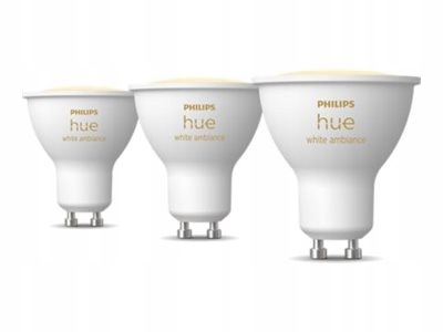 Zestaw 3 lamp Philips Hue GU10 4.2W - Inteligentne Oświetlenie Białe