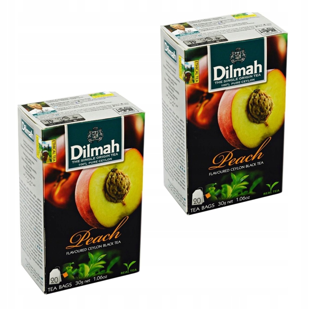 Herbata Dilmah Peach 20 torebek x 2 opk.