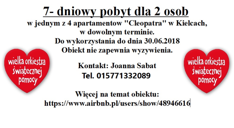 7-dniowy pobyt w apartamencie Cleopatra w Kielcach