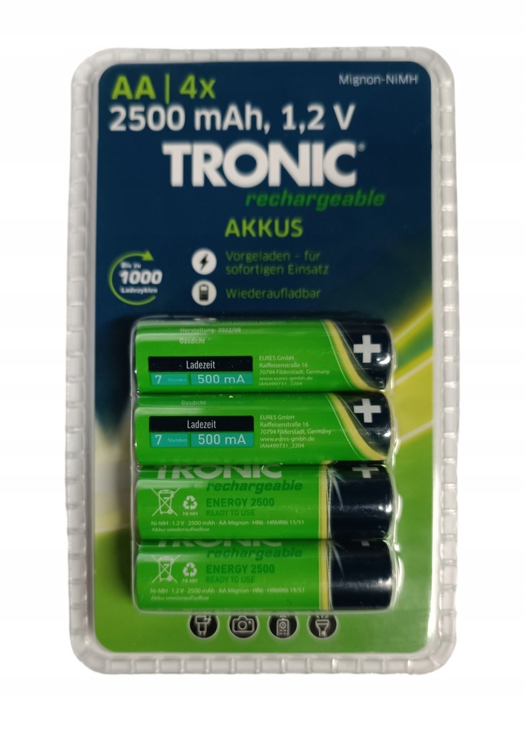 Bateria litowa Tronic AA (R6) 4 szt. akumulatorki