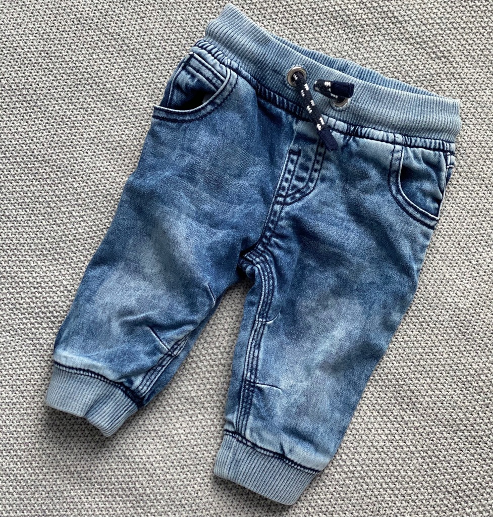 F&F Spodnie jeansowe rozm. 62 0-3 mce