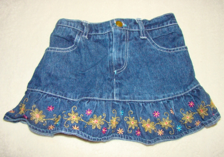 Piękna ozdobna spódniczka jeansowa r. 110 Disney