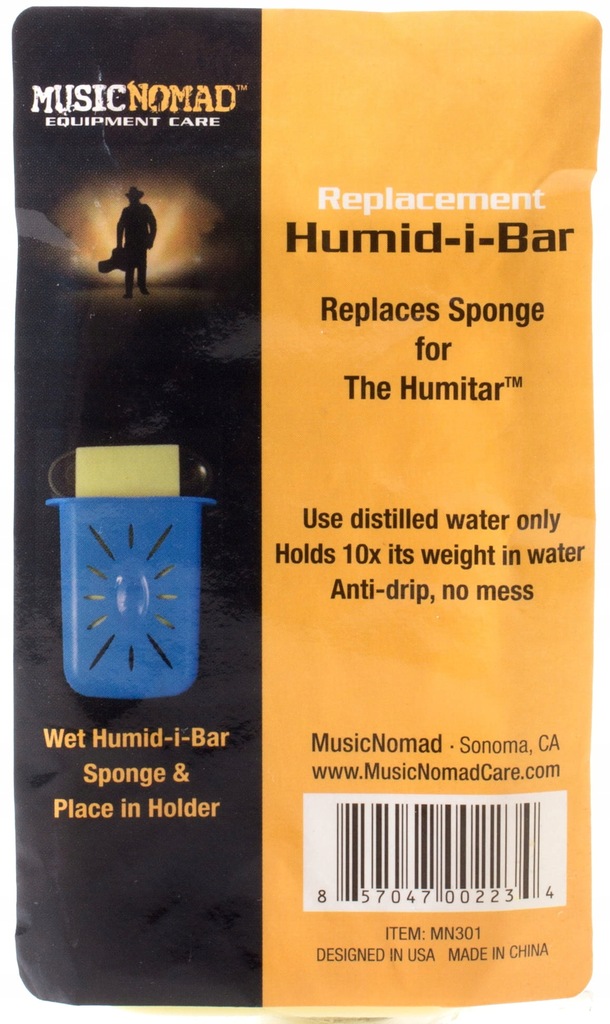 Nawilżacz do Gitary - Music Nomad Humid-i-Bar Replacement Sponge MN301