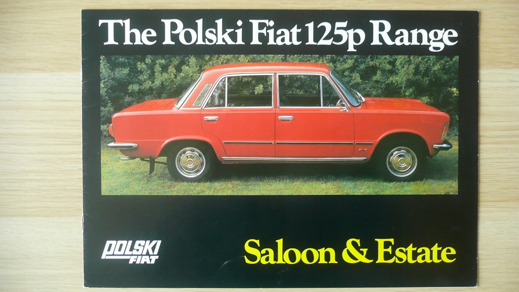 Prospekt Polski Fiat 125p Anglia 1978