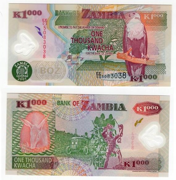 ZAMBIA 2005 1000 KWACHA