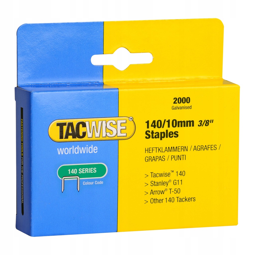 TACWISE 0347 TYP 140/10MM PROFESJONALNE ZSZYWKI OCYNKOWANE