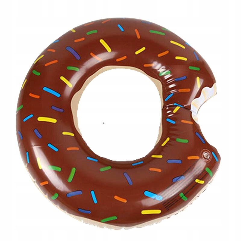 Brązowe koło Donut bezpieczne wytrzymałe 110cm PVC