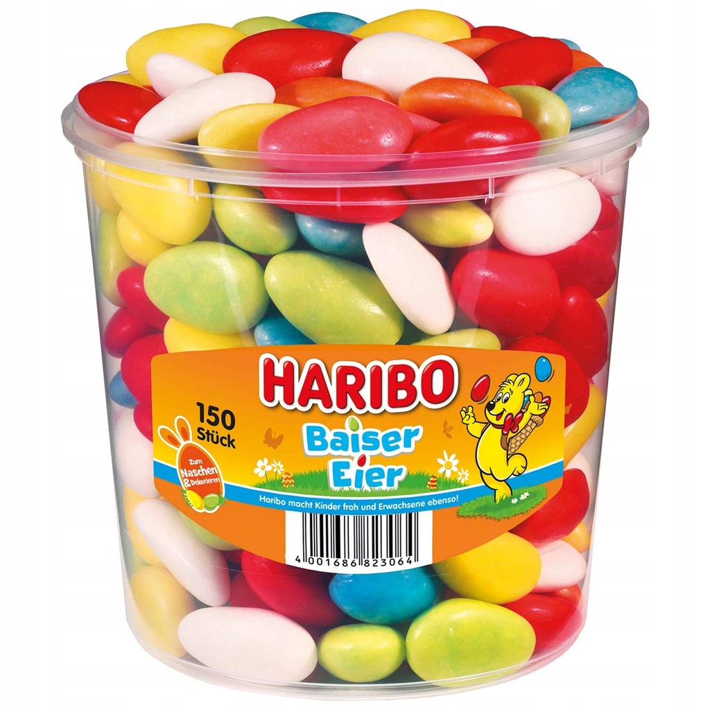 Haribo Jajka Bezowe Pianki Cytryna Ananas Mix Na Wielkanoc 150szt 1050g DE