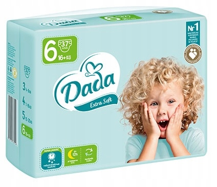 Dada Extra Soft Pieluchy ”6” 16+ kg 37szt Pieluszki Rozmiar 6