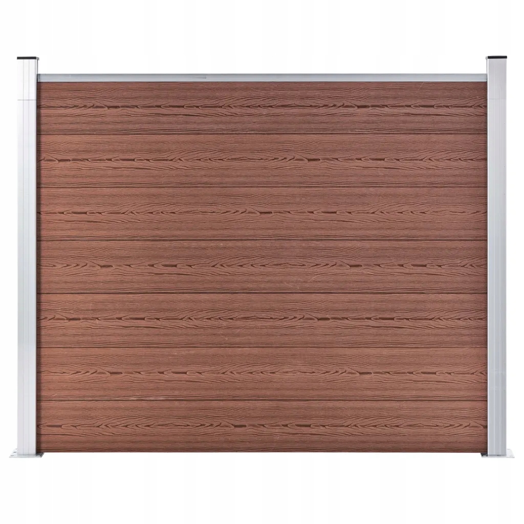Panel ogrodzeniowy z WPC, 180x146 cm, brązowy
