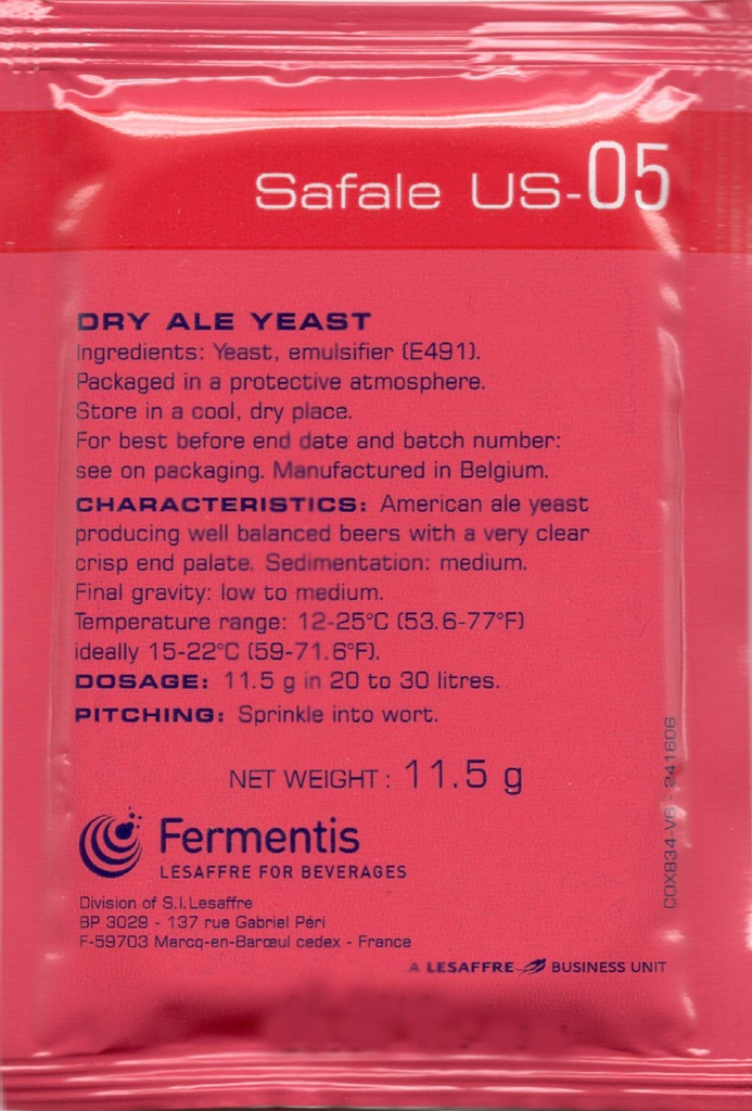 SAFALE US-05 Drożdże piwne górnej fermentacji