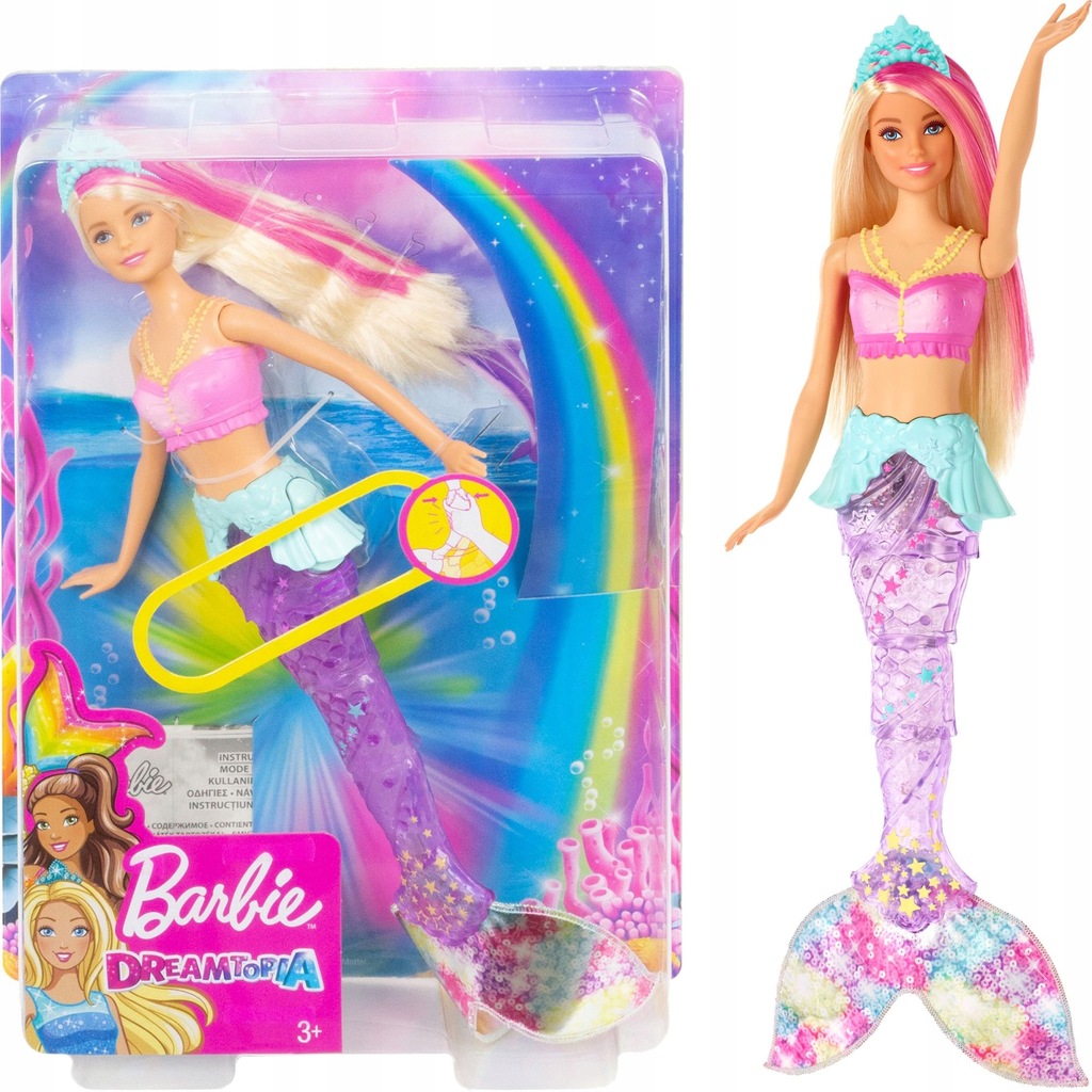 Lalka Barbie Dreamtopia Syrenka Świecący Ogon