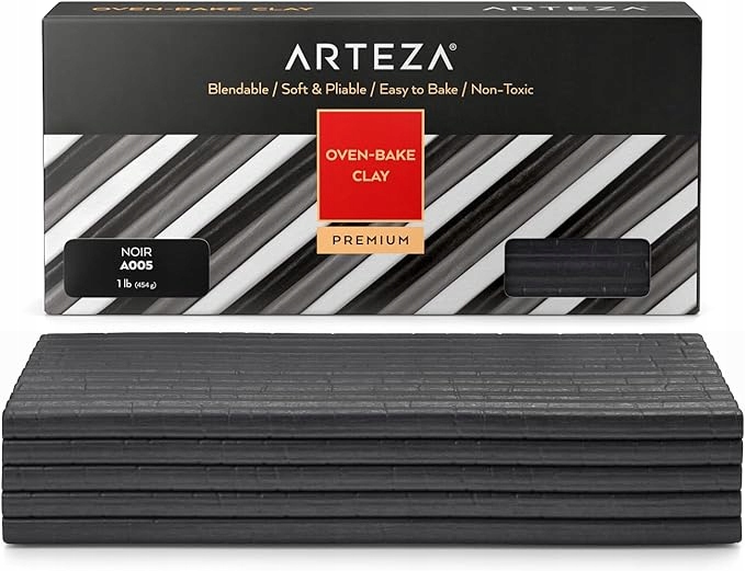 Glina polimerowa modelarska do wypiekania DIY czarna A005 454 g