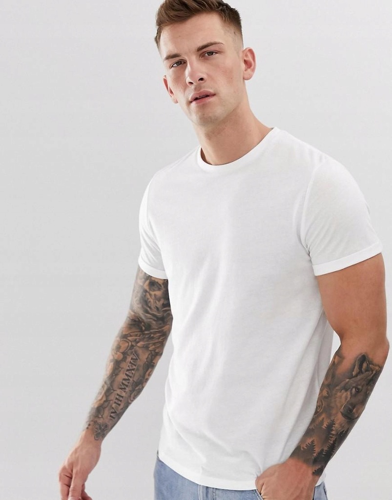 ASOS DESIGN__XDI BIAŁY KLASYCZNY T-SHIRT MĘSKI__XS