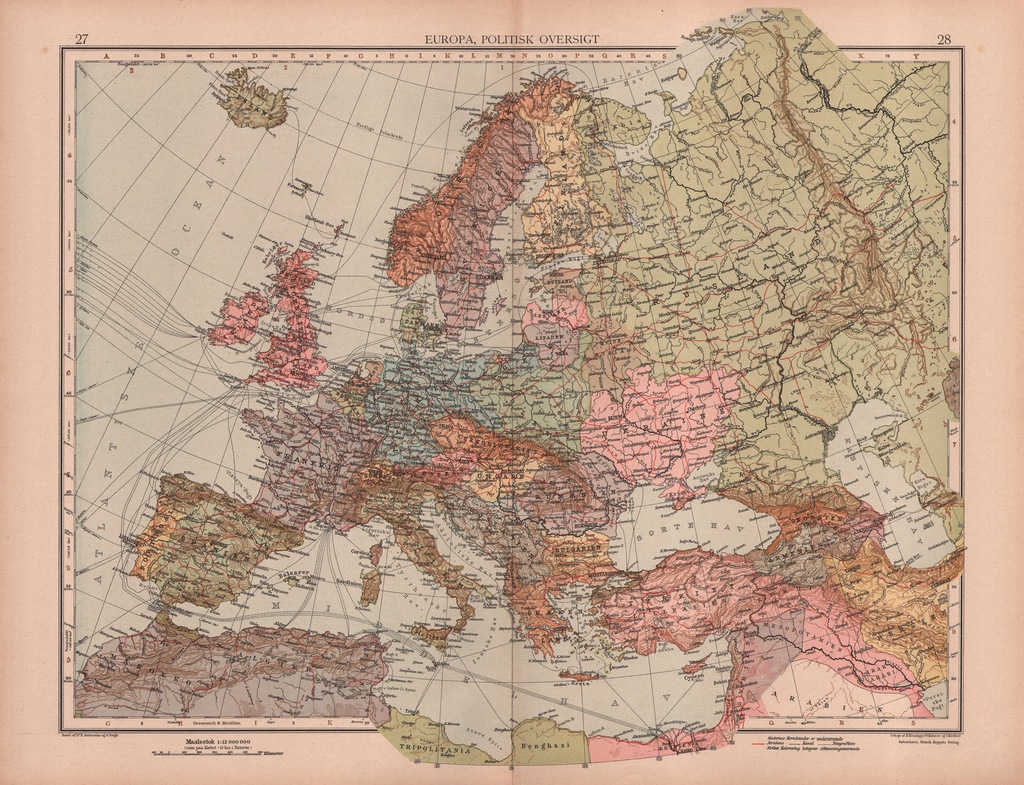 POLSKA II RP EUROPA EFEKTOWNA MAPA 1921 r. ORYGINA