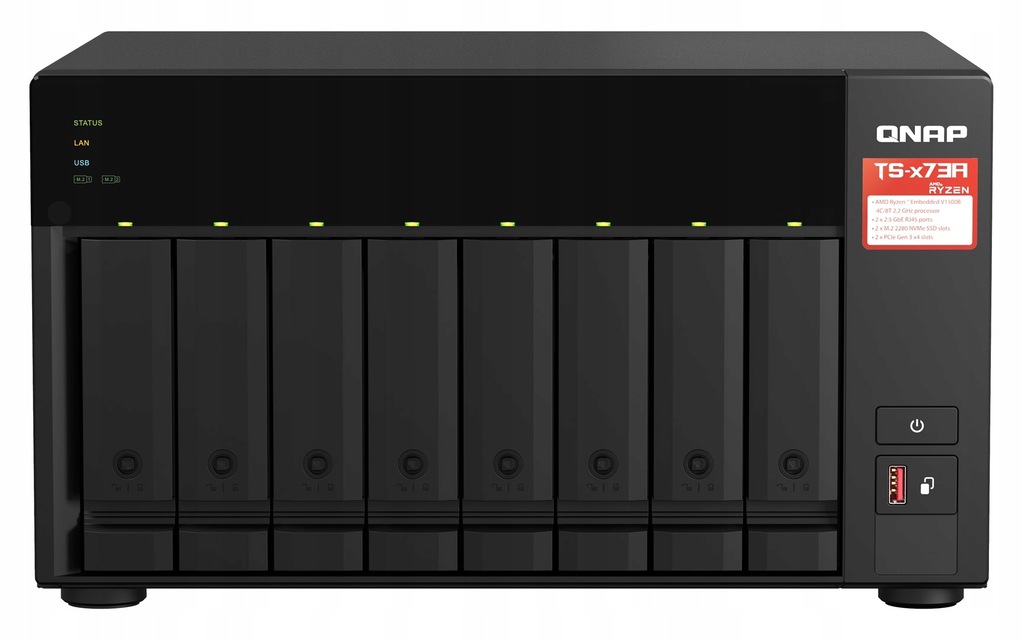 Zestaw Qnap TS-873A-SW5T (TS-873A-8G + switch QSW-1105-5T 5x2.5GbE), Tower,