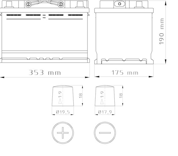 Купить Аккумулятор BARS Silver 12В 100Ач 800А (EN): отзывы, фото, характеристики в интерне-магазине Aredi.ru