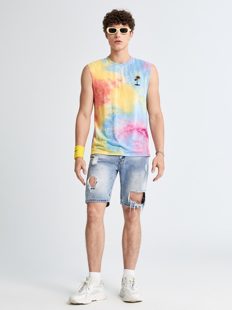 SHEIN KOLOROWY TANK TOP TIE DYE L 81114