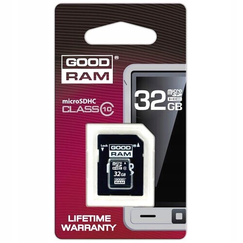 Karta pamięci GOODRAM microSDHC 32GB cl10 + SD