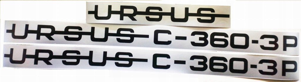 NAKLEJKI URSUS C-360 3P komplet na maskę