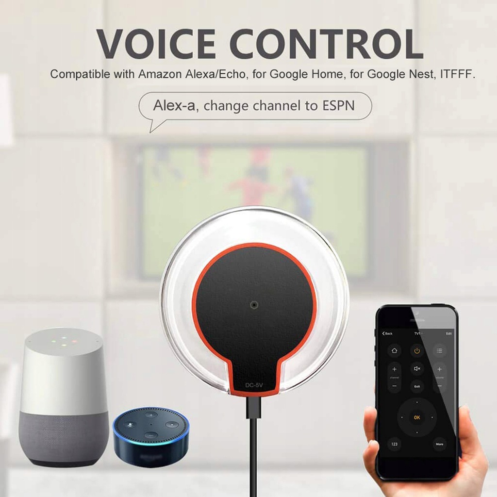 WIFI-IR Zdalny Hub Control IR WI-FI (2.4 GHz) Wączany uniwersalny B8