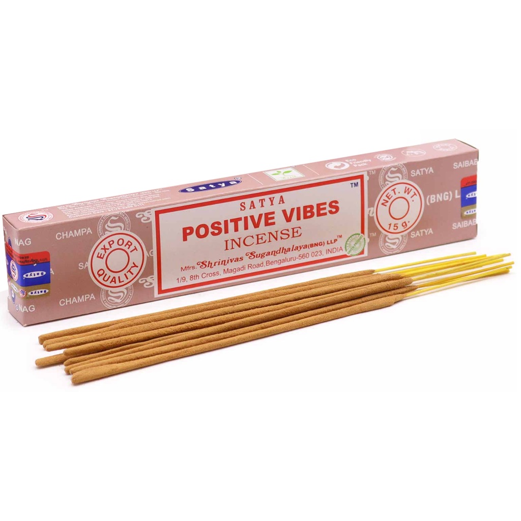 INDYJSKIE KADZIDEŁKA SATYA POZYTYWNE WIBRACJE POSITIVE VIBES 15 G