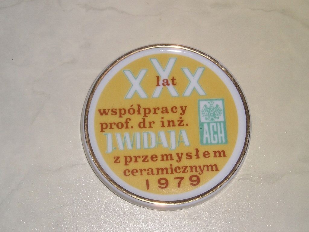 MEDAL AGH KRAKÓW XXX LAT WSPÓŁPRACY J.WIDAJA CERAMIKA